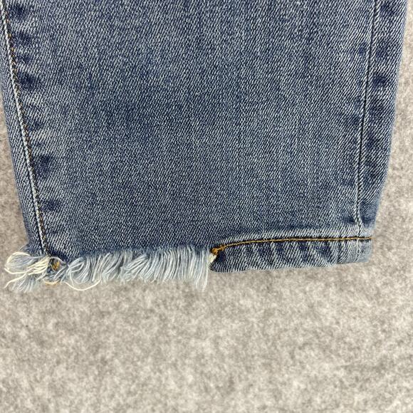 Peruvian Connection Cimarron Jean Womens 4 Medium Wash Button Fly Distressed Hem - Picture 6 of 16